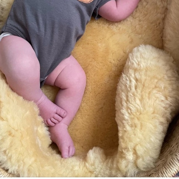 Real Fur Sheared Beaver Crib Blanket Throw - Picture 5 of 5